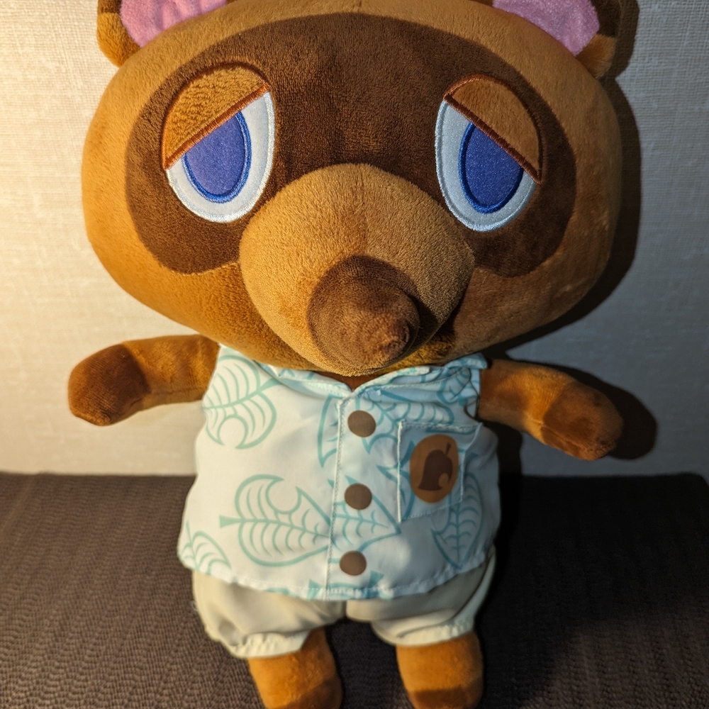 Animal Crossing Tom Nook Brown Racoon Plush Nintendo Accent Cuddle Pillow